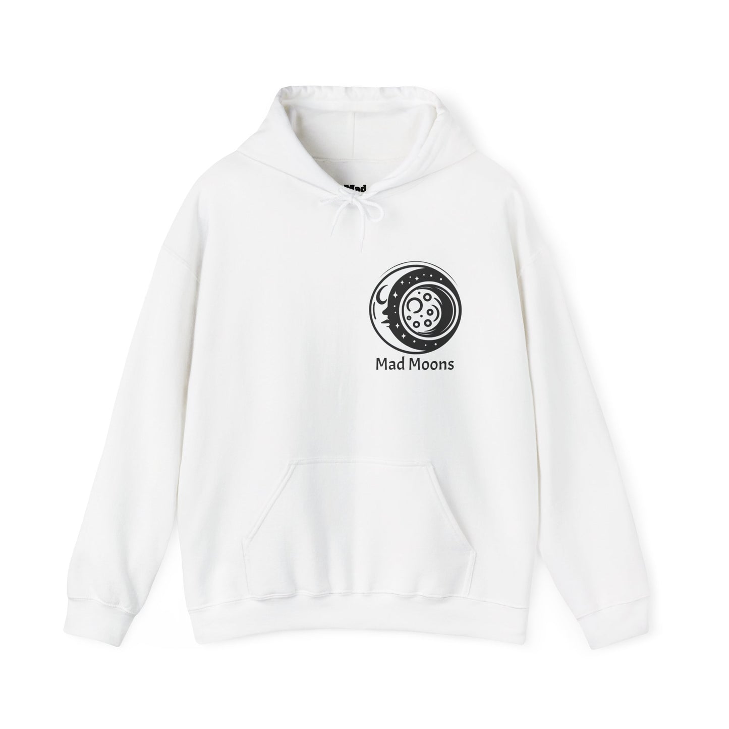 Mad Moons Black and White Illusion Hooded Sweatshirt