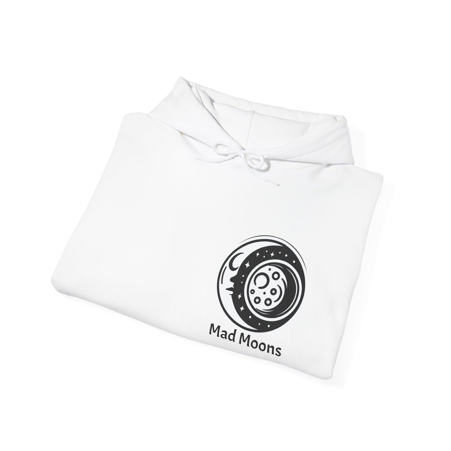 Mad Moons Black and White Illusion Hooded Sweatshirt